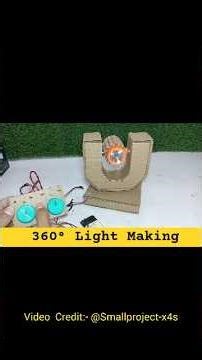 How To Make A 360° Light Using Cardboard । 360 Degree Rotatable Light Making At Home । #crafts
