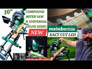 XACT CUT LED 10" Single Bevel Compound Miter Saw Demo Metabo HPT ‪@MetaboHPT‬