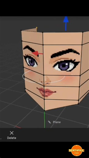 Create a 3D Head using a texture image, simple in Prisma3D