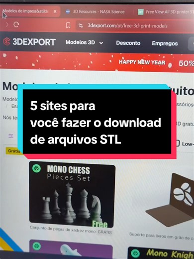 5 Opções para Baixar Arquivos STL para Impressão 3D