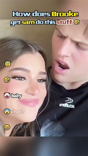 How does Brooke get sam to do this stuff🤣This is their daily routine#daily#tiktok#Brooke Monk