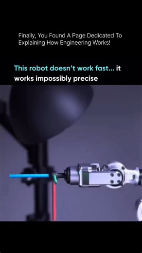Engineering | Innovation | Solutions on Instagram: "This mesmerizing reel showcases a state-of-the-art precision automation robot in action—handling ultra-fine tasks in microelectronics, photonics, medical device assembly, and advanced lab environments. The robotic arm moves with sub-micron accuracy (repeatability better than 0.001 mm), delicately placing, aligning, and manipulating components smaller than a grain of sand—operations impossible for human hands due to tremor, fatigue, and scale. T