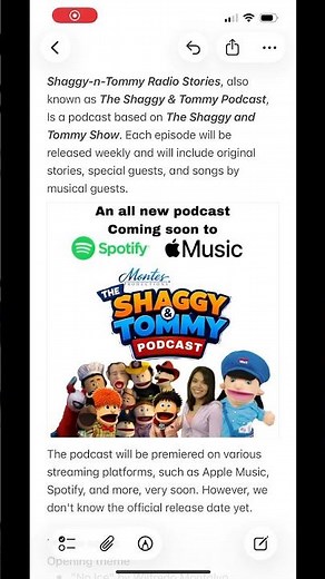 The Shaggy & Tommy Podcast #theshaggyandtommyshow #christian #upcoming #muppets #montesproductions