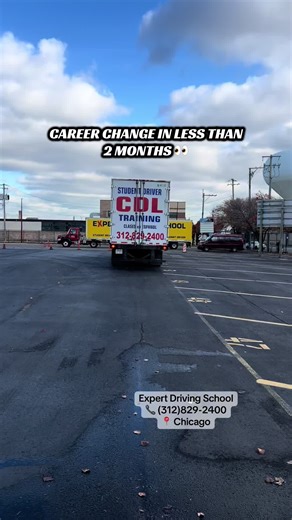 Thinking about a career change but can’t wait years? CDL training can take as little as 6–8 weeks for many students. (Timeline varies by student. Must pass CDL exams) 🚛 Hands-on training 🎓 No degree required 📍 Chicago, IL #CDLclassa#CareerChange #TruckDriver#CDLtraining #BlueCollarCareers