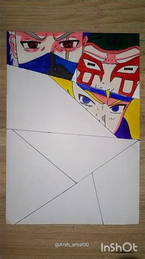 Draw Namikaze minato X Arsh 📘📗📙📖📕📔📓📒📚#anime #drawing #art #trending #arsh_artist00