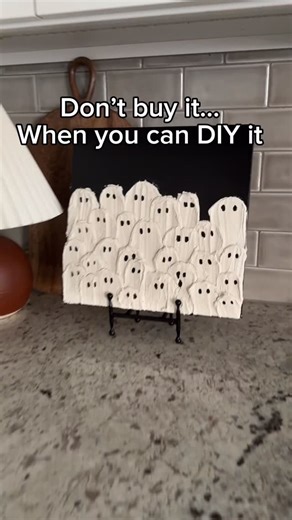 👻Viral $70 ghost art… but make it under $10! All you need is a canvas, some cardboard, and spackle to whip up these spooky cuties. Perfect for craft night or family fun night and way easier than it looks. 🖤 #DIYDecor #GhostArt #BudgetFriendlyCrafts #FamilyCraftNight #RavenwoodRestored | Ravenwood Restored