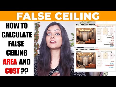 FALSE CEILING CALCULATIONS | HOW TO CALCULATE AREA & COST? FALSE CEILING MEASUREMENTS WITH EXAMPLE ✅