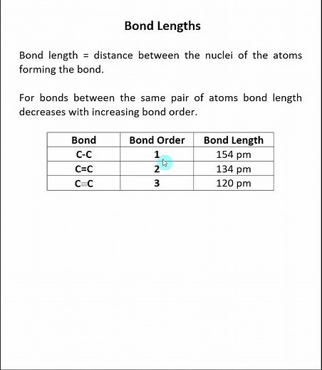 Bond Lengths