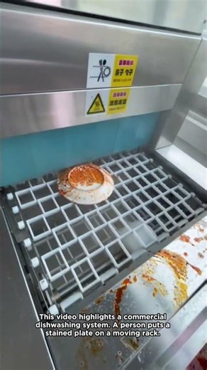 Restaurant Dishwasher in Action