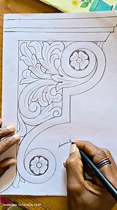 Wood bracket drawing sketch #designart #sketch #artists | Laxman Seju Carving Art
