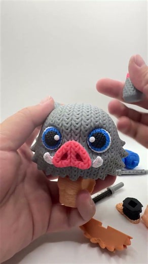 Knitted Inosuke Demon Slayer - 3D Printed #shorts #3dprinting