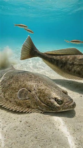 The Giant Flatfish Hiding In Plain Sight #pacifichalibut #halibut #marinewildlife