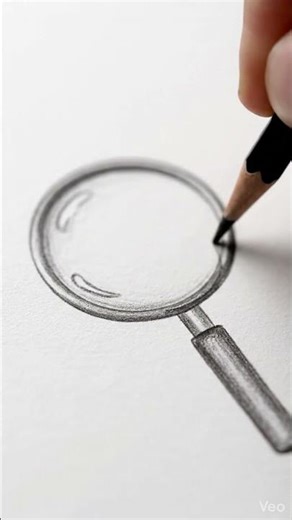 Beginner sketch magnifying glass | AI-made #sketch #youtubeshorts #aiart
