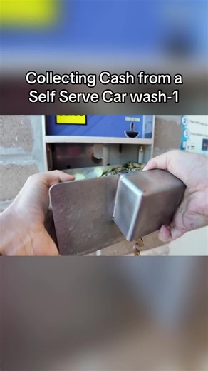 Collecting Cash at a Self Serve Car Wash Business