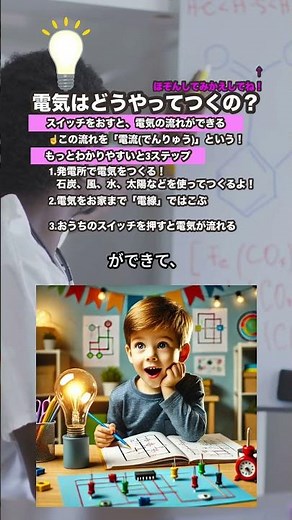 【未来の科学者集まれ！🔍🌟】電気がつく仕組みを子ども向けに解説！ #shorts #ボルト #電気 #解説 #自由研究