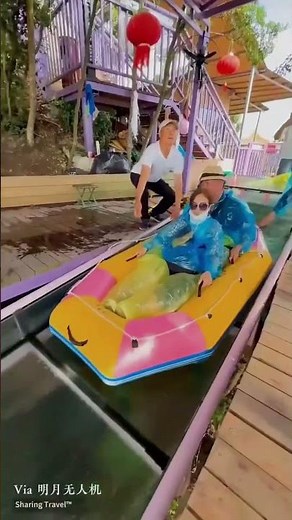 This Water Slide in China Feels Like It NEVER End, Longest Ride on Earth. #waterslides #travelgoal