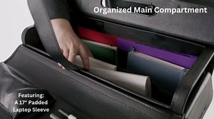 Alpine Swiss Rolling 17" Laptop Briefcase on Wheels Attache Lawyers Case Legal Size