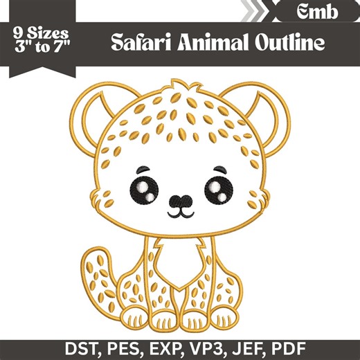 Baby Boy Embroidery Design, Safari Animal Embroidery Machine File. 9 Sizes, Instant Download - Etsy