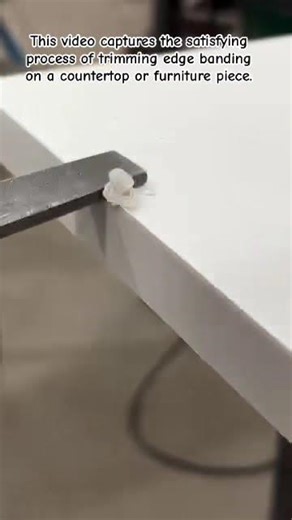 Finishing Touches: Trimming Melamine Edge Banding #Woodworking #DIYProjects #EdgeBanding #Workshop