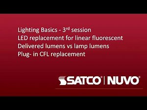 SATCO Training With Bob: Lighting Basics Lesson 3