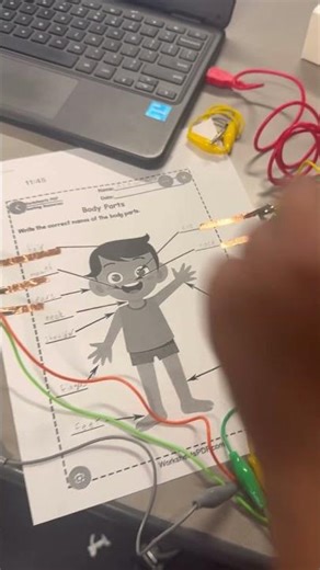 Makey Makey : human body parts Interactive poster #stemlearning #makeymakey #teacher