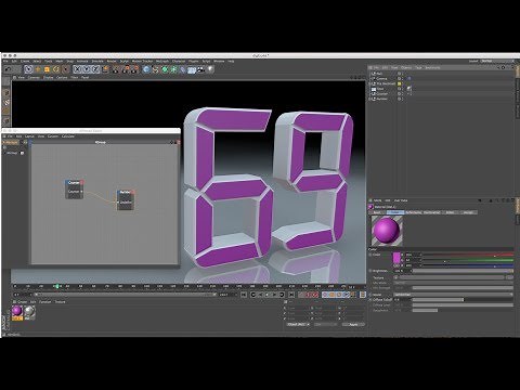3D Integer Numbers Counting in Cinema 4D Tutorial