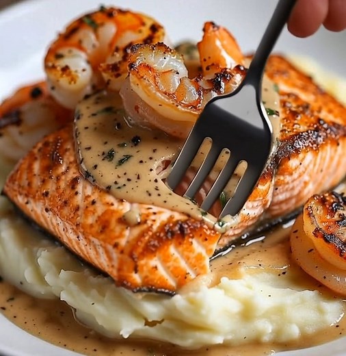 29K views · 168 reactions | Creamy Salmon & Shrimp Plate 戀 Rich,...