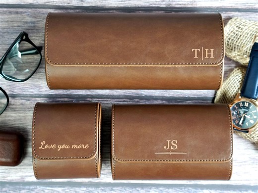 Custom Engraved Watch Box, Personalized Watch Case, Men Watch Jewelry Box, Gifts for Husband, Anniversary Valentines Day Gifts for Men - Etsy