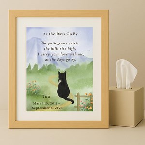 Rainbow Bridge Cat Poem Printable – “as the Days Go By” Personalized Pet Loss Tribute - Etsy
