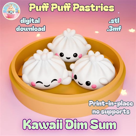 File STL Kawaii Dim Sum: File di stampa 3D di ravioli Xiao Long Bao (download digitale) - Etsy Italia
