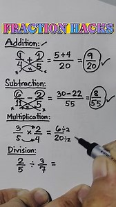 BASIC MATH REVIEW: OPERATION ON FRACTIONS TRICKS || FAST FRACTIONS TRICKS #BasicMath #mathreview | Mathematics Tutorial