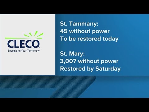 Cleco updates on power restoration for Louisiana customers