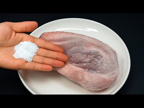 How to defrost frozen meat quickly! The meat melts like butter!