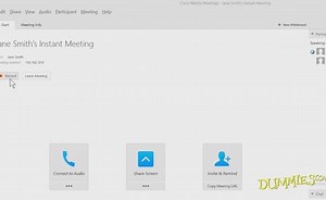 Recording Your WebEx Meeting
