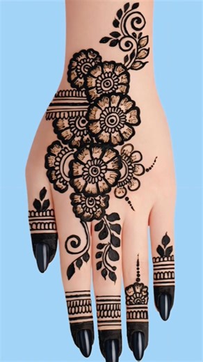 very easy mehndi design | #shorts #ytshorts #trending