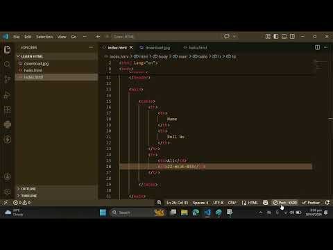 HTML Table Tag Tutorial in Urdu/Hindi | Complete Guide with Examples | Beginner to Pro