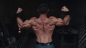Back Close View Of Male Bodybuilder Showing Stock Footage SBV-338007252 - Storyblocks