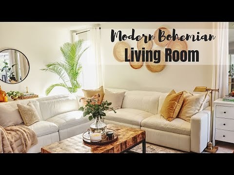 MODERN BOHEMIAN LIVING ROOM MAKEOVER | Ikea Living Room Decor MUST HAVES | Indoor plants Decor Ideas