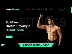 Complete Responsive GYM Website using HTML CSS And JavaScript | Pricing Section Code