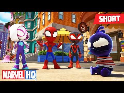 Team Spidey Stops Symbie's Game of Crash-Crash! | Meet Spidey and his Amazing Friends | ‪@MarvelHQ‬