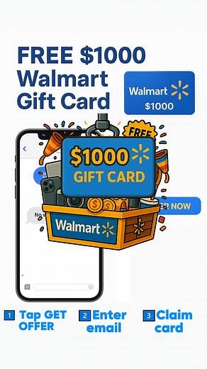 A chance at a $1000 Walmart Gift Card is available today. No long steps, no hassle. Tap to see if you qualify—it’s that easy. | MoGiiiift
