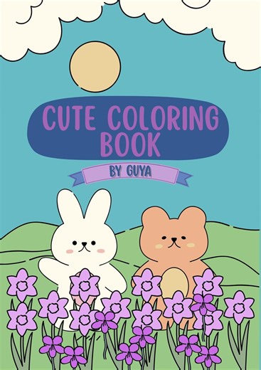 Cute Coloring Book - Etsy