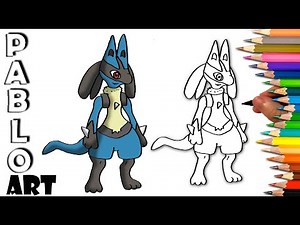 How to draw Lucario from Pokemon | Learn to Draw step by step
