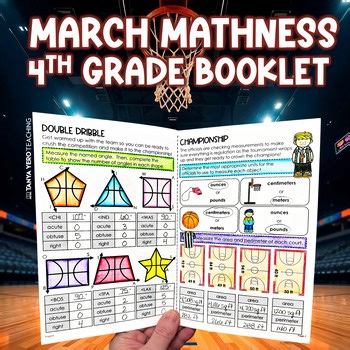 Basketball Madness March 4th Grade Math Review Math Centers Booklet