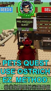 17K views · 30 reactions | Easiest Pre-Historic Pets Quest Method | Grow a Garden | Roblox #roblox #growagarden #robloxgrowagarden #growagardenroblox #gnoyum #gnoyumroblox #PrehistoricQuest #prehistoric #ostrich #quest | Gnoyum | Facebook