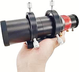 Guide Scope 50mm Compact Finder Scope Guidescope Kit with 1.25" Double Helical Focuser Astronomical Telescope Accessories Telescope Finder Scopes