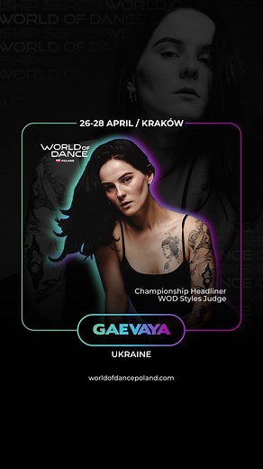 World of Dance Poland on Instagram: "GAEVAYA ❤️🇺🇦 @nastya.ponomarenko._ Welcome our WOD STYLES Contemporary & Jazz-Modern Judge! 🔥 Choreographer and representative of the Contemporary/Experimental style. Founder and leader of the creative association @shape_of_sound_crew 💥 Participant of the MARTYNA DANCE COMPANY @mdc_prodance 🤩 Organizer of One Flow Battle @one_flow_battle_official, Palyanycya Battle @palyanycyabattle ⚡️ Enjoy the video! #worldofdancepoland #wod #krakow #contemporaryart"