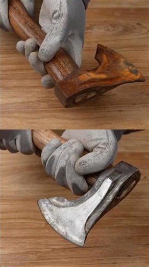 Saved this rusty old axe from the warehouse | Fast rust removal using a rotary tool #diy