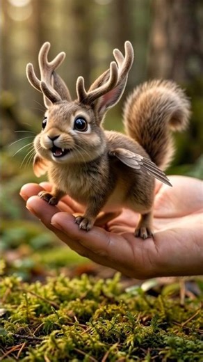 Mini Animals - Wolpertinger ​#wolpertinger #mythicalcreatures #fantasyart #wildlife #shorts