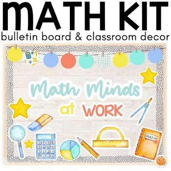 Math Bulletin Board and Class Door Decor, Posters, Name Tags & Borders, Editable